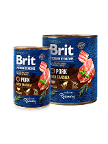 Brit Premium Dog by Nature  konz Pork & Trachea 400g + Množstevní sleva