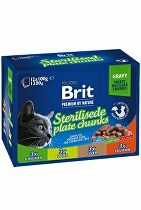 Brit Premium Cat kapsa Sterilised Plate 1200g(12x100g) + Množstevní sleva