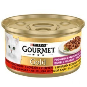 Gourmet Gold s hovězím a kuřetem 85g