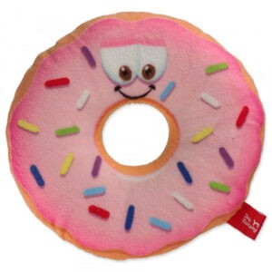Hračka Dog Fantasy donut s obličejem růžový 12cm