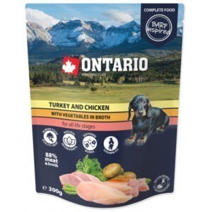 Kapsička Ontario krůta+kuře se zeleninou ve vývaru 300g