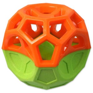 Míček Dog Fantasy s geometrickými obrazci oranžovo-zelený 8