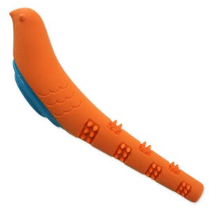 Pískací pták Dog Fantasy oranžovo-modrý 32cm