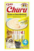 Churu Cat Chicken with Beef & Cheese Recipe 4x14g 4x Churu + lžička zdarma