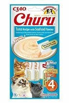 Churu Cat Tuna Recipe with Seafood Flavor 4x14g 4x Churu + lžička zdarma